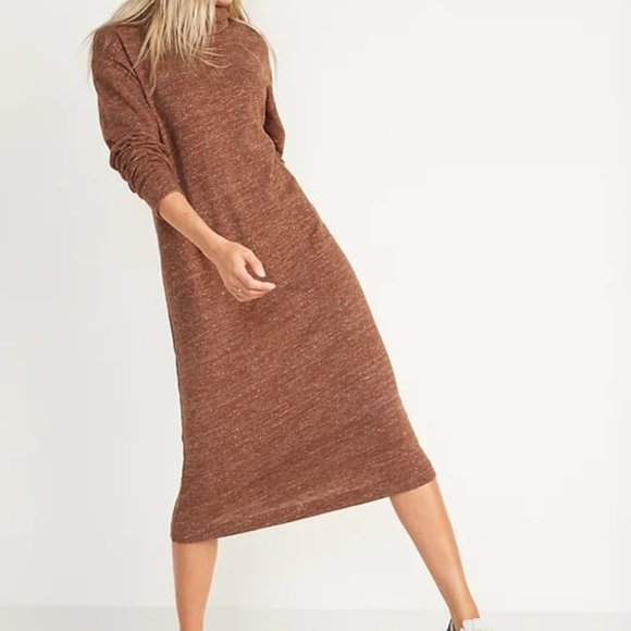Cowl Neck Sweater Dress - Picture 1 of 4